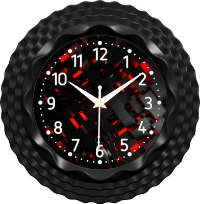 advikcraft Analog 22 cm X 22 cm Wall Clock(Black, With Glass, Standard)