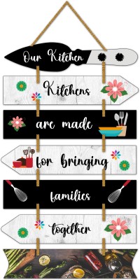 Angel Infinite Kitchen Rule Wall Hanging Decorative Items for Kitchen Wall Decoration(30 inch X 12 inch, Our Kitchens Made For Bringing Families Together)