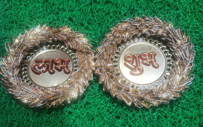 JUHIS CREATION JUHIS LABH SHUBH Pack of 2(golden)