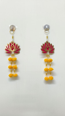 Artvaa Shubh Labh Lotus Hanging Toran Set(Yellow)