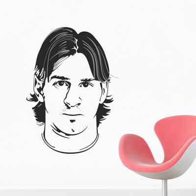 crystalsign Lionel Messi Decorative - Creative - Colorful - Wall Sticker -SM130(Multicolor)