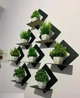 MERTIYA Kite Combo Eight Set Black Frame Home Décor MDF Wooden Wall Hanger for Bed Room Pack of 8(25 cm X 25 cm, Black)