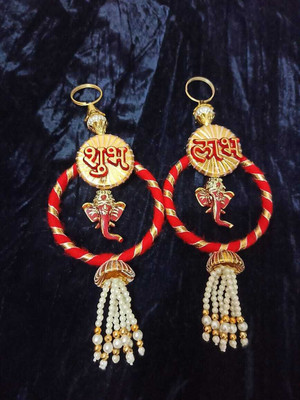 JUHIS CREATION JUHIS LABH SHUBH Pack of 2(Red)