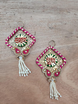 OQVIT CREATION shubh labh Door Hanging Side Door toran for Main Door Traditional Pack of 2(Multicolor)