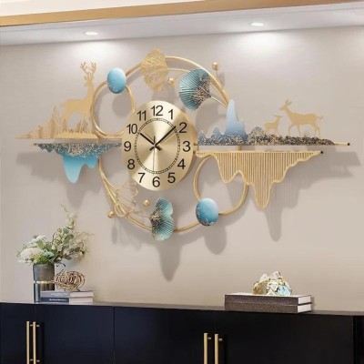 Ultra Shine Home Decor Metal Wall for Clock Design Art Living Room | Metal Wall Hanging Wall Art(20 cm X 65 cm, Multicolor)