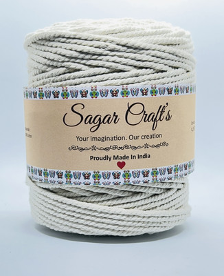 SAGARCRAFT Off White Thread(20 m Pack of6)