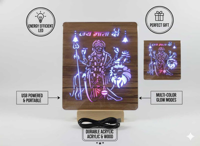 shearrive wall decor wooden jai mata di multicolour(Multicolor)