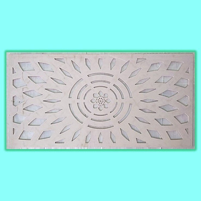 Woodcut Wall Decor Panel 9 Cnc Wood Cutting Design(120 cm X 58 cm, Green)