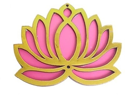 Sanvatsar MDF Pine Wood Lotus Cutouts for Art and Craft, Festival Decoration(Pink)