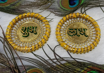 JUHIS CREATION Door Hanging with Shubh Labh Pack of 2(Yellow)