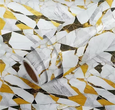DOM EXPORT Vinyl, Paper Abstract Grey Wallpaper(L x W: 200 cm x 60 cm)