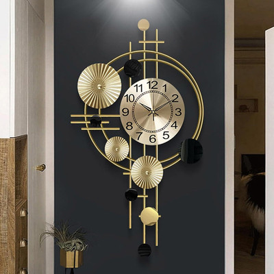 LuxeLookz Analog 76 cm X 41 cm Wall Clock(Multicolor, Without Glass, Standard)