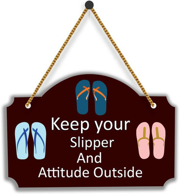 Saf Keep Your Slipper And Attitude Outside| WHAHM-17  (Multicolor) For Rs. 99 @ 86 %