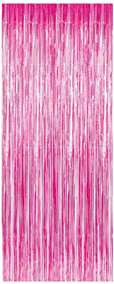 HARDATAR Metallic Foil Fringe pack of 1 Curtains for Decorations - Pink, 3 X 6 feet(Pink)