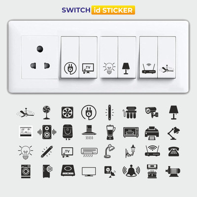 CVR Switch ID Sticker Black Pack of 2(Black)