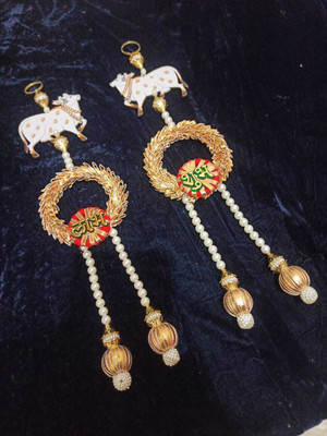 OQVIT CREATION LABH SHUBH Pack of 2(Golden)