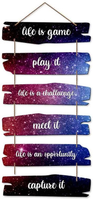 HOUZZ DECOR Decorative Wooden Wall Hanging ation Item (3226N)(31 inch X 12 inch, Multicolor)