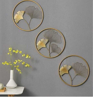 Crafty Creation Metal Wall Art Pack of 3(Gold3)