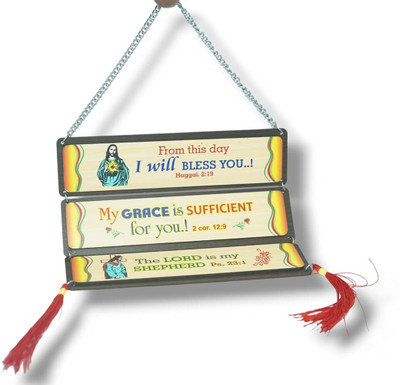 ashishframe Christian Wall Hanging Plaque with Bible Verses(Multicolor)