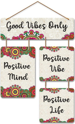 JETAL ART Good Vibes Only/Positive Mind/Positive Vibes/Positive Life(Multiclour)