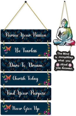 Ujjawal enterprise Art Designer | Wooden Wall Hanging | Decoration Items Pack of 2(Multicolor)