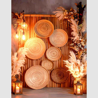 BACKDROPINDIA Bohemian Lantern Glow Backdrop | Festive & Elegant Decoration (5ftW x 6ftH)(72 inch X 60 inch, Multicolor)