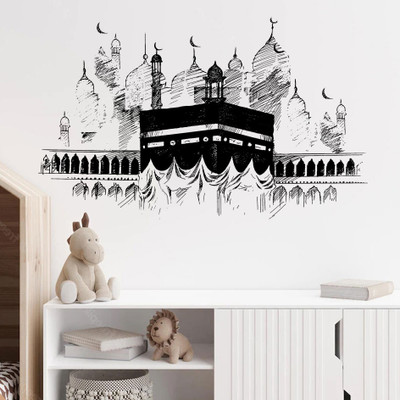 WALLPIK Islamic - Mecca - Mosque - Masjid - Muslim - Religious - Wallsticker - WP262(70 cm X 100 cm, Multicolor)