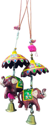 MR TRADERS ELEPHANT HANGING Pack of 2(Red)