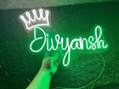 Impresion Divyansh Green Neon Light for Home Decorative(18 X 12 inch) Night Lamp(30 cm, Green)