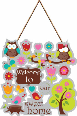 shashank 'welcome to our home' wall hanging for office and living room(Multicolor)
