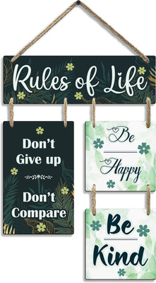 Suveharts Wooden Wall Hangings | Home Decor Items | Home Decoration Items - 4-0022(Green)