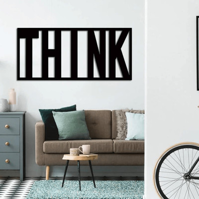 dbeautify 'Think' Quoted Design Wall Art(Black)