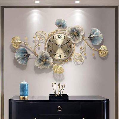 NW Creation Decorative Floral Iron Metal Hanging Wall Art(Gold)