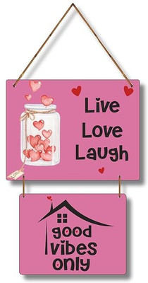 Art Monk Live Love Laugh Wall Hanging(Multicolor)
