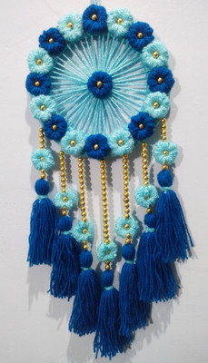 GN GALLERY Wall Hanging Dream Catcher Toran jhumar(Blue, Sky blue)