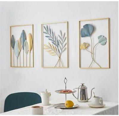 Crafty Creation Metal Wall Art Pack of 3(Gold)