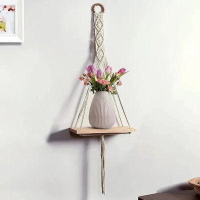 GULLAK Wooden Wall Shelf Pack of 1 for Home Decoration – Stylish Wall Decor(10 inch X 25 inch, White)