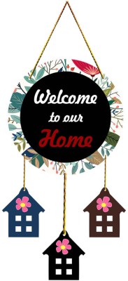 Charmör Welcome To Our Home Designer Stylish Trendy wall hanger for Home Décor(Multicolor01)