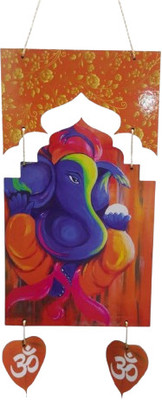 Kavya Enterprises Lord Ganesha Wooden Wall Hanging(Multicolor)