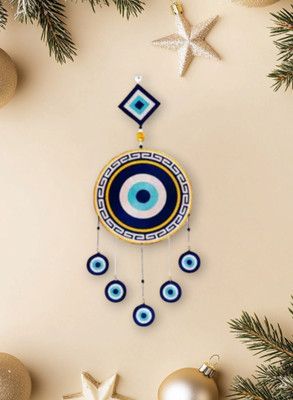 Unnati times Evil eyes Wall Hanging For wall Decorative Item(14 inch X 8 inch, Blue)