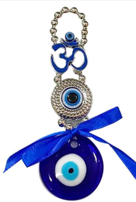 VE AND YOU Om Evil Eye wall Hanging for Good luck Charm Decorative Showpiece  -  5 cm(Plastic, Blue)