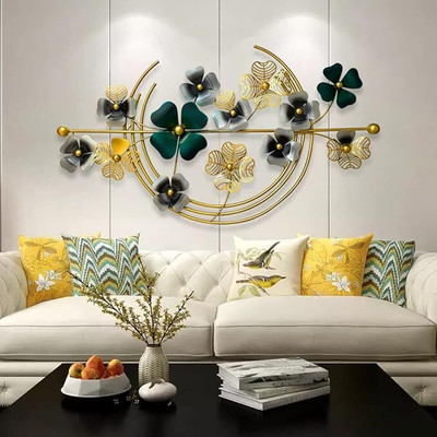 Infinity Art Collection Metal Flower Wall Art Iron Wall Hanging Home Decoration Perfect for Living Room(Multicolor)