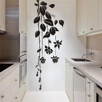 WALMORA 120 cm Vine - Tree - Flowers - Nature - Creative - Decorative - Wall Sticker - WM 085 Self Adhesive Sticker(Pack of 1)