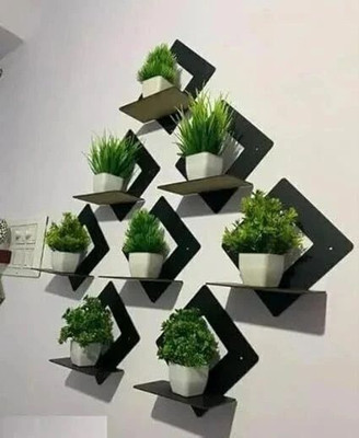 KV Art Kite Combo Eight Set Black Frame Home Décor MDF Wooden Wall Hanger for Bed Room(7 inch X 7 inch, Black)