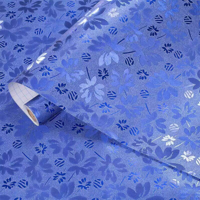 SV collections Vinyl Decorative Blue Wallpaper(L x W: 200 cm x 45 cm)