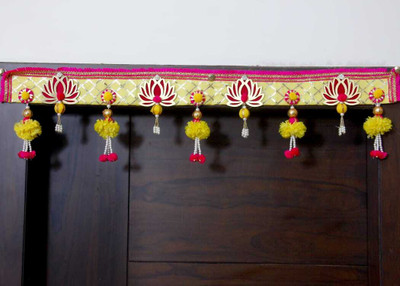 siddhi enterpries MOHINI Toran/bandarbar/bandarwal for Main Door(10 inch X 36 inch, Yellow)