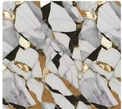 OMRUDRAVI Vinyl Abstract Grey Wallpaper(L x W: 200 cm x 60 cm)