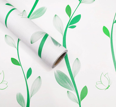 Anna Stella 304.8 cm Self Adhesive Stickers Waterproof Vinyl PVC Floral Wallpaper Self Adhesive Sticker(Pack of 1)