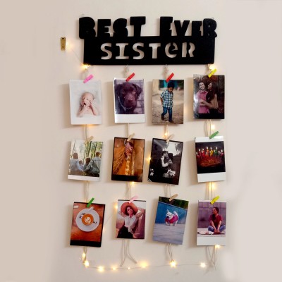 VAH Customized Gift Best Reel Photo Collage Photo frame, Photo Hanging album(65 cm X 47 cm, Best Sister Ever)