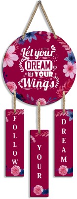 Suveharts Dream wall hanging decorative items |wall decor items|Office Decor - 0022(3 cm X 27 cm, Pink)